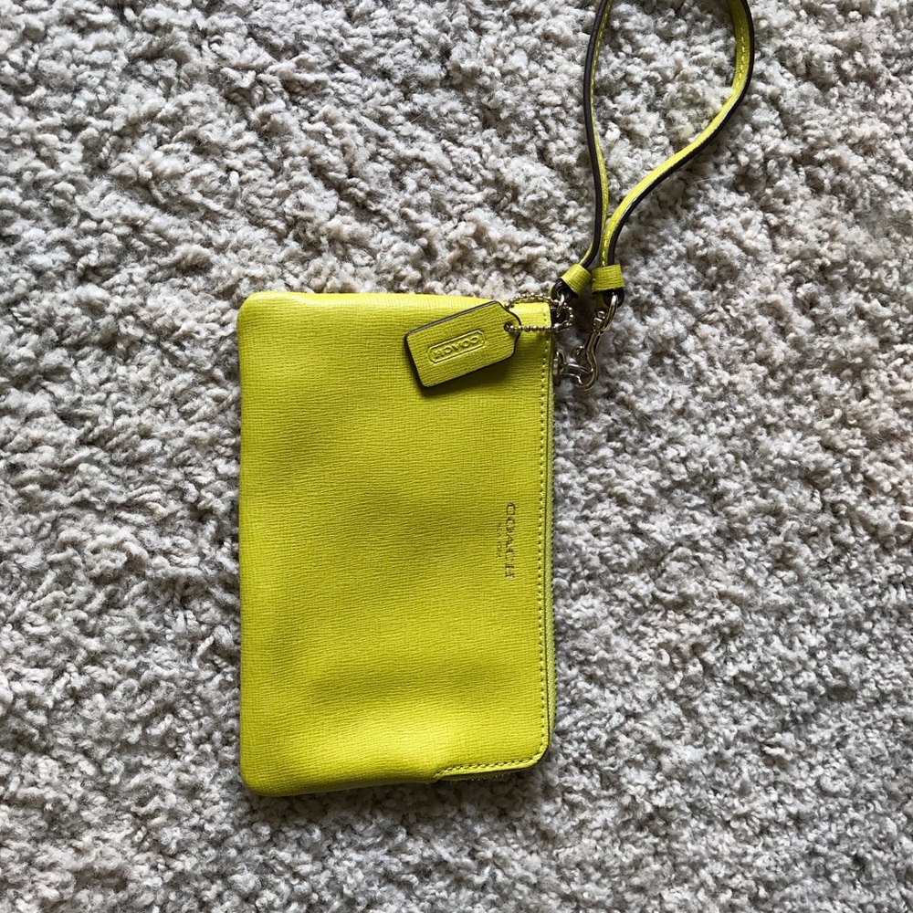 Bright nice yellow wristlet